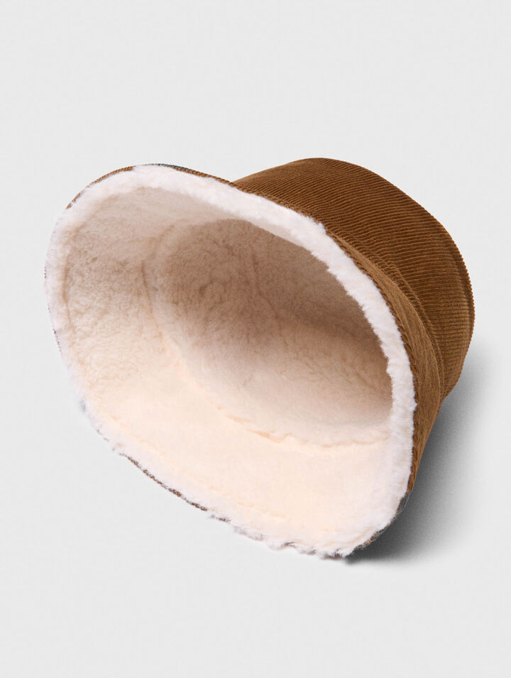 Reversible corduroy bucket hat
