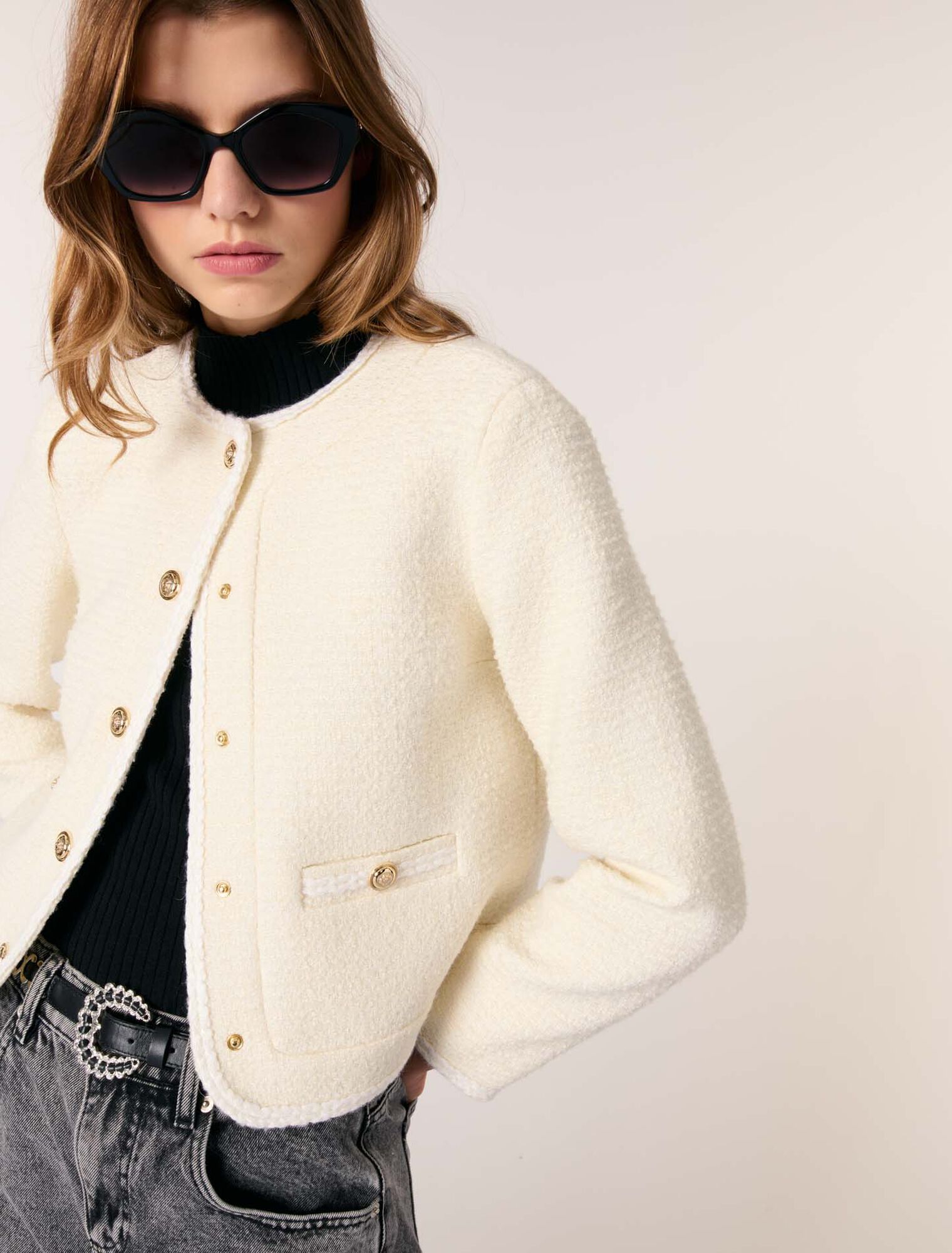 Short tweed jacket