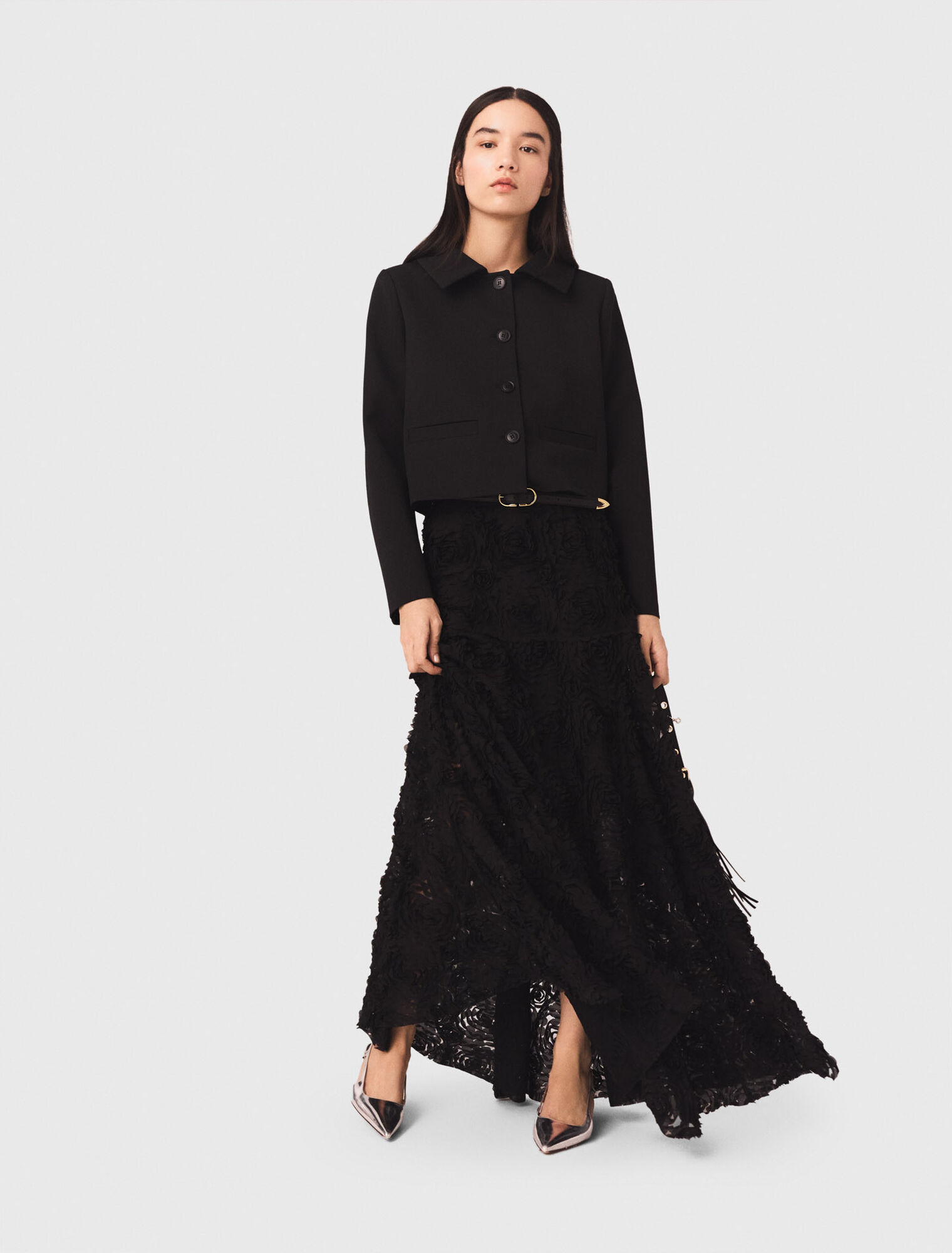 Long embroidered skirt
