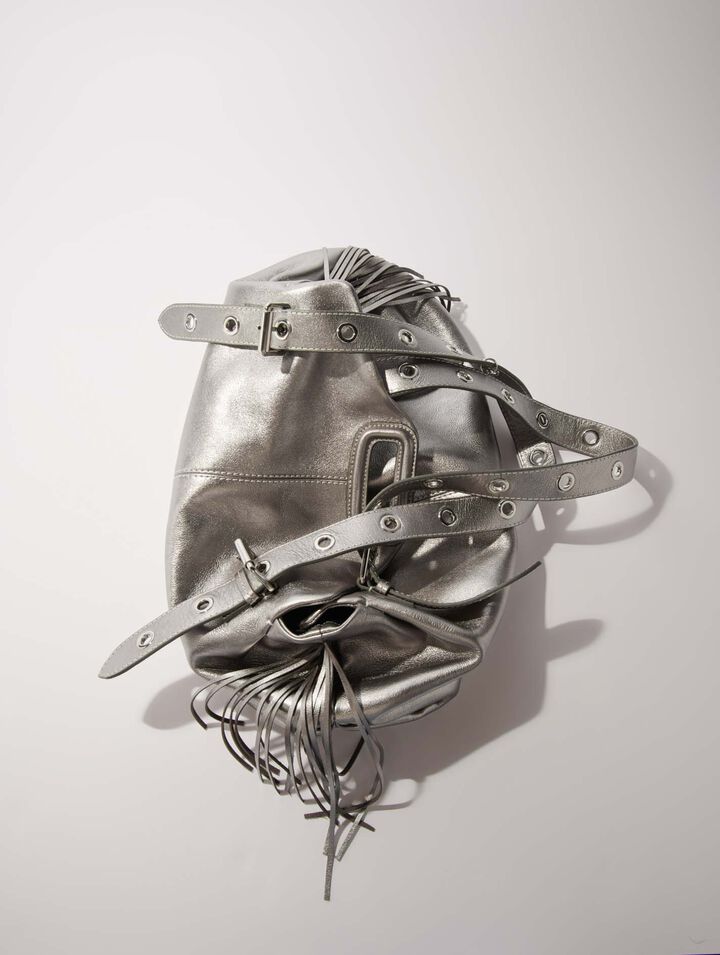 Metallic leather Miss M XL bag