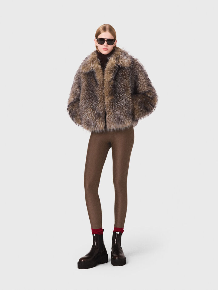 Short faux fur coat