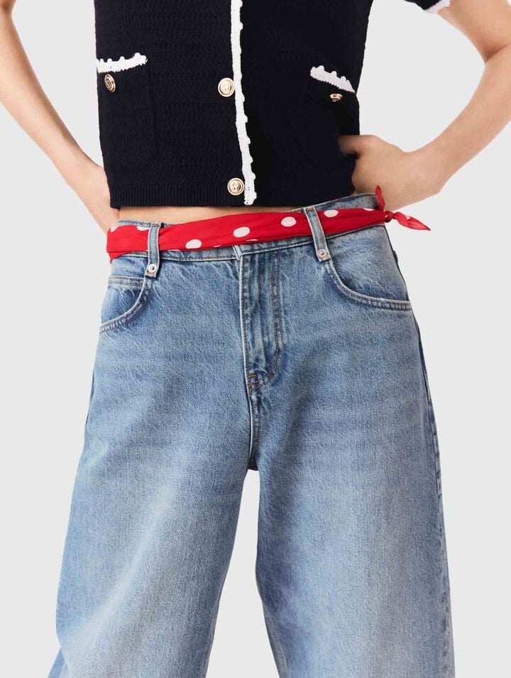 Polka dot cotton bandana