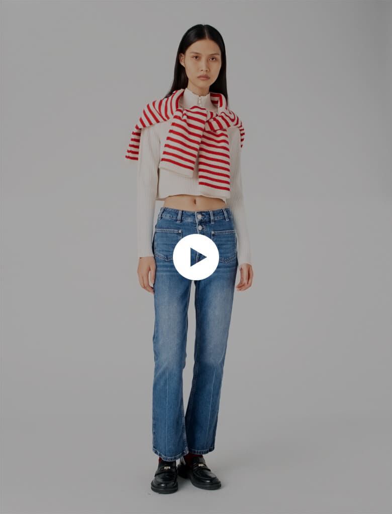 Denim jeans with pockets Blue for Women | Maje