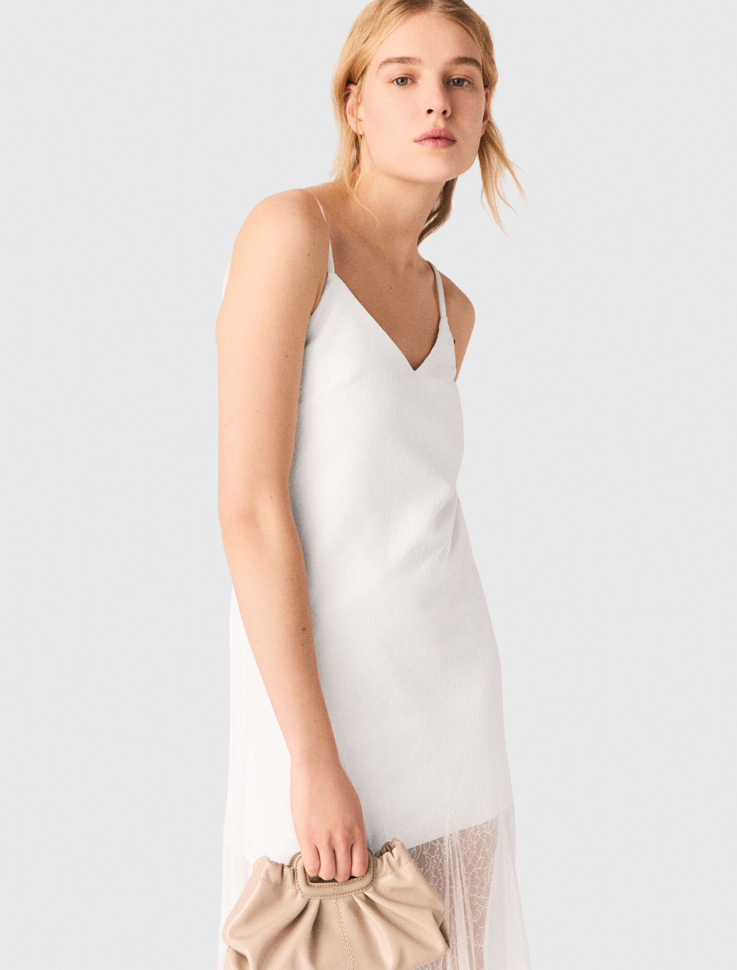 Taffeta and lace dress