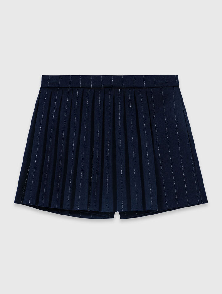 Tailored shorts with lurex