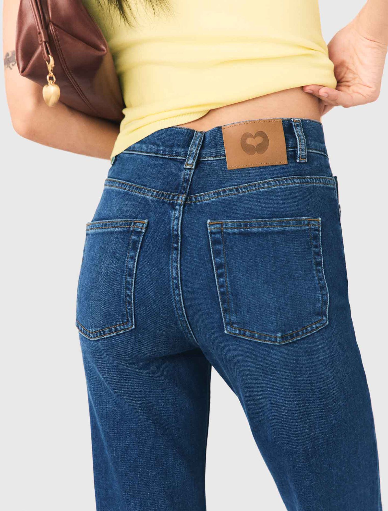 Beaded bootcut jeans