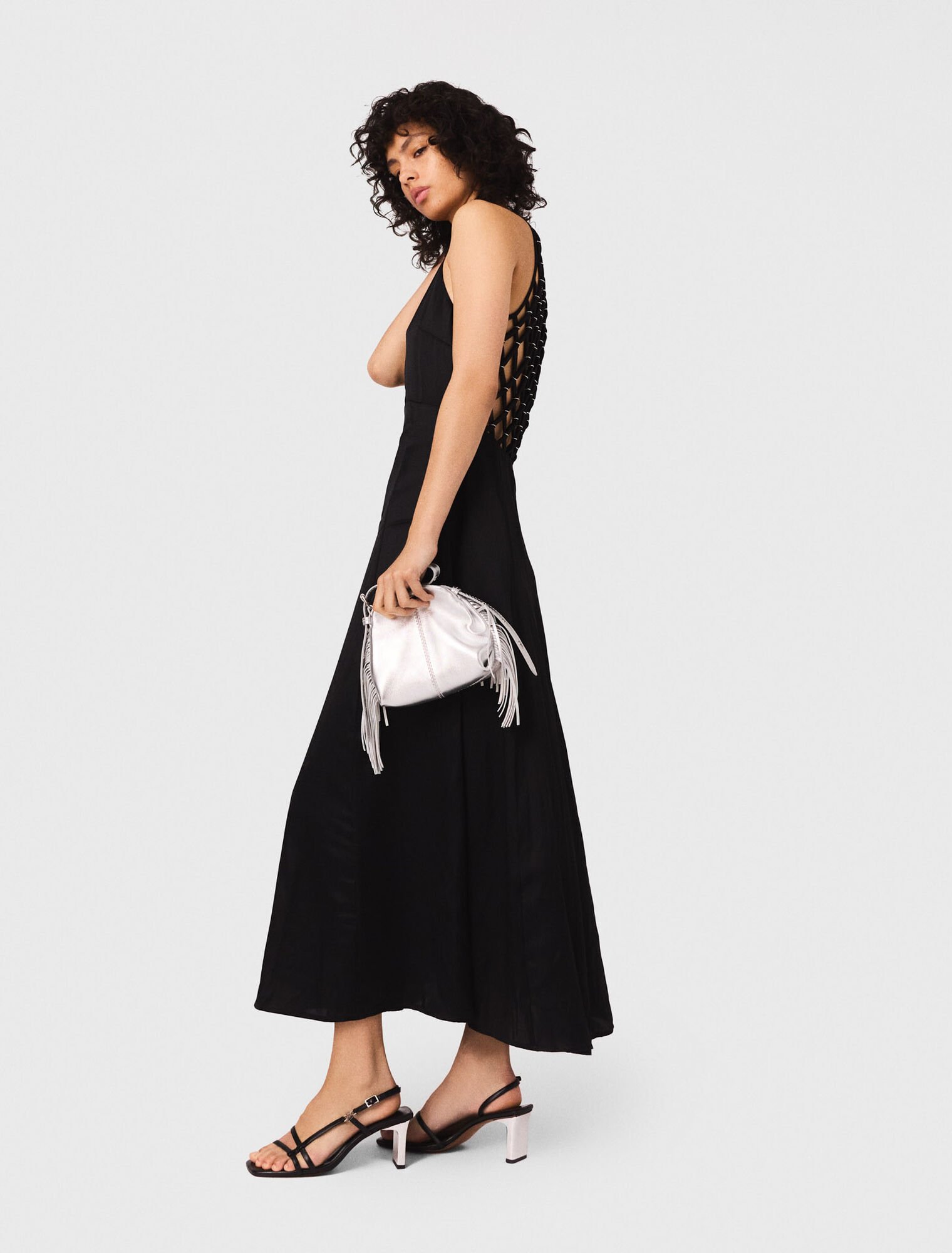 Flowy maxi dress with braided back