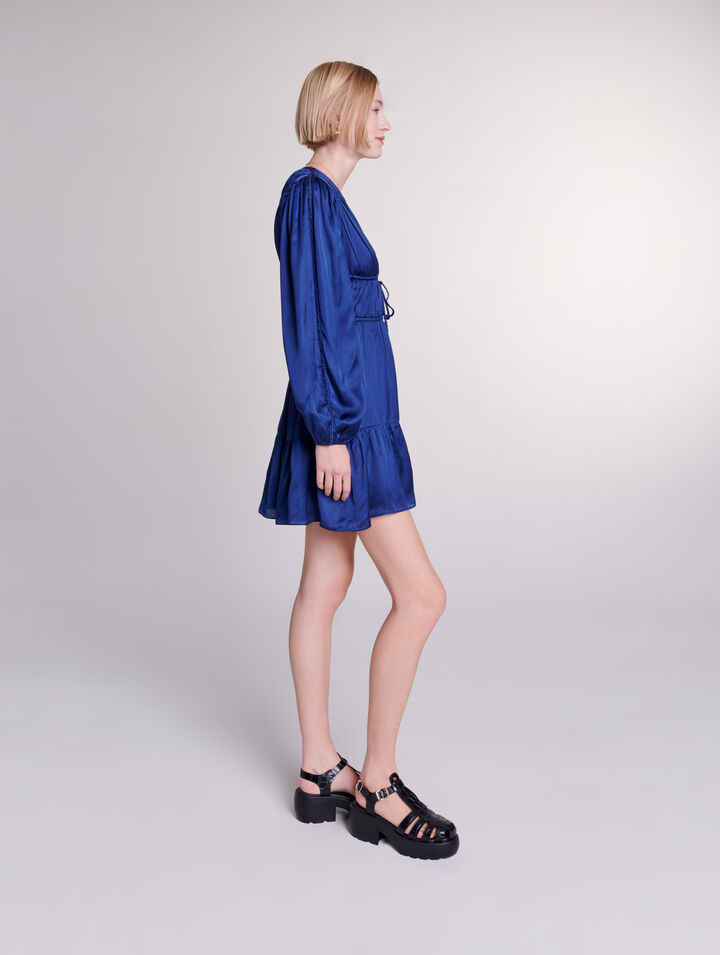 Short satin-look dress