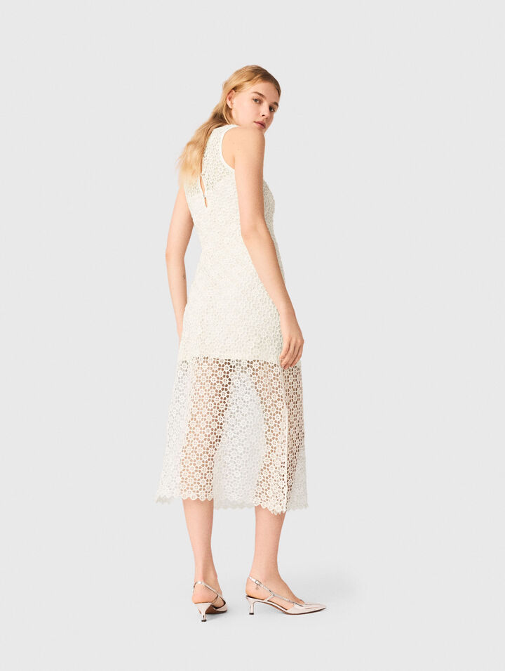 Rhinestone crochet maxi dress