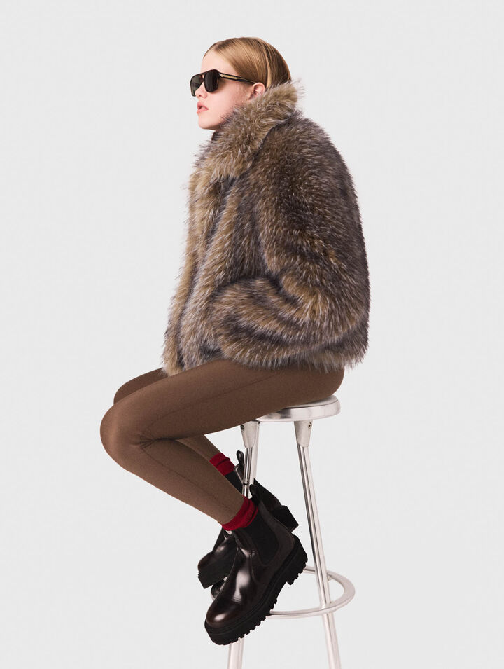 Short faux fur coat