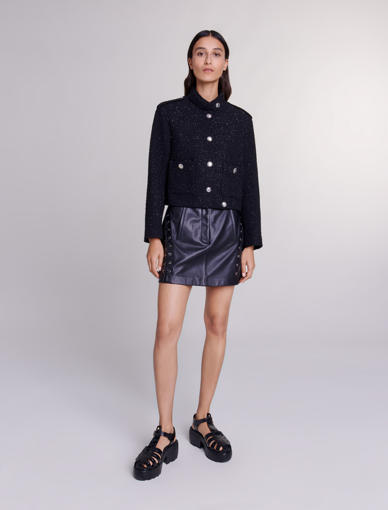 Short tweed jacket