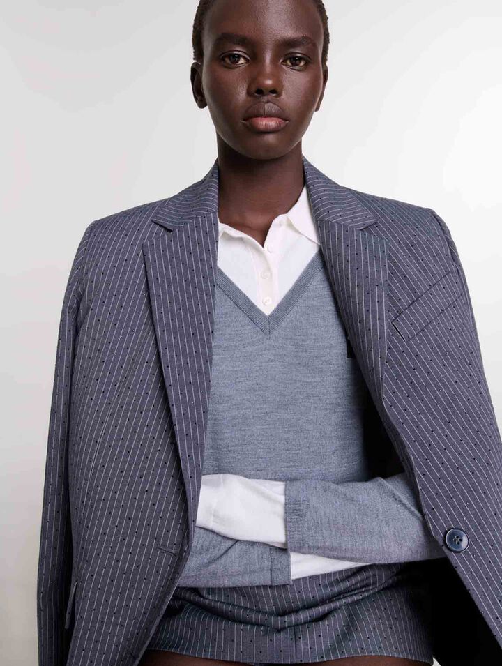 Rhinestone suit jacket