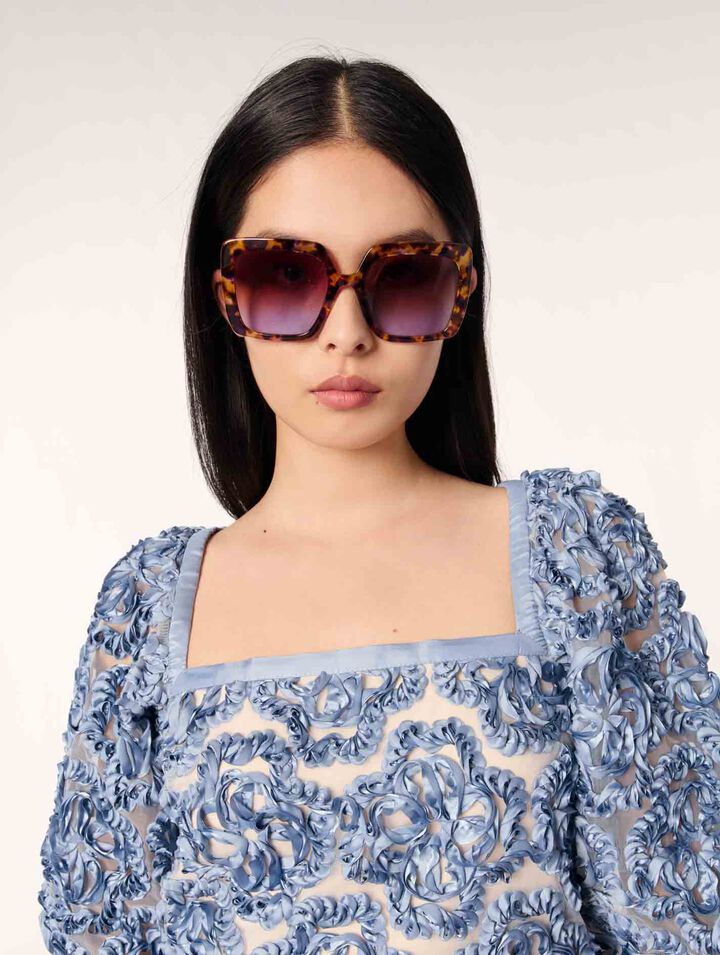 Floral organza top