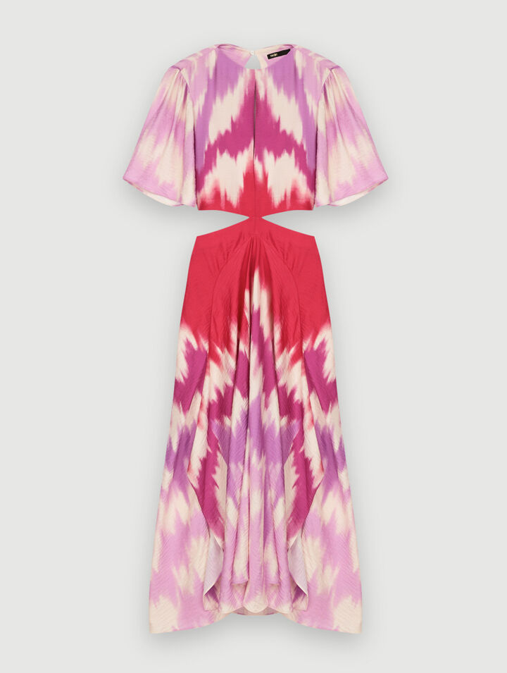 Tie and Dye asymmetrical scarf dress