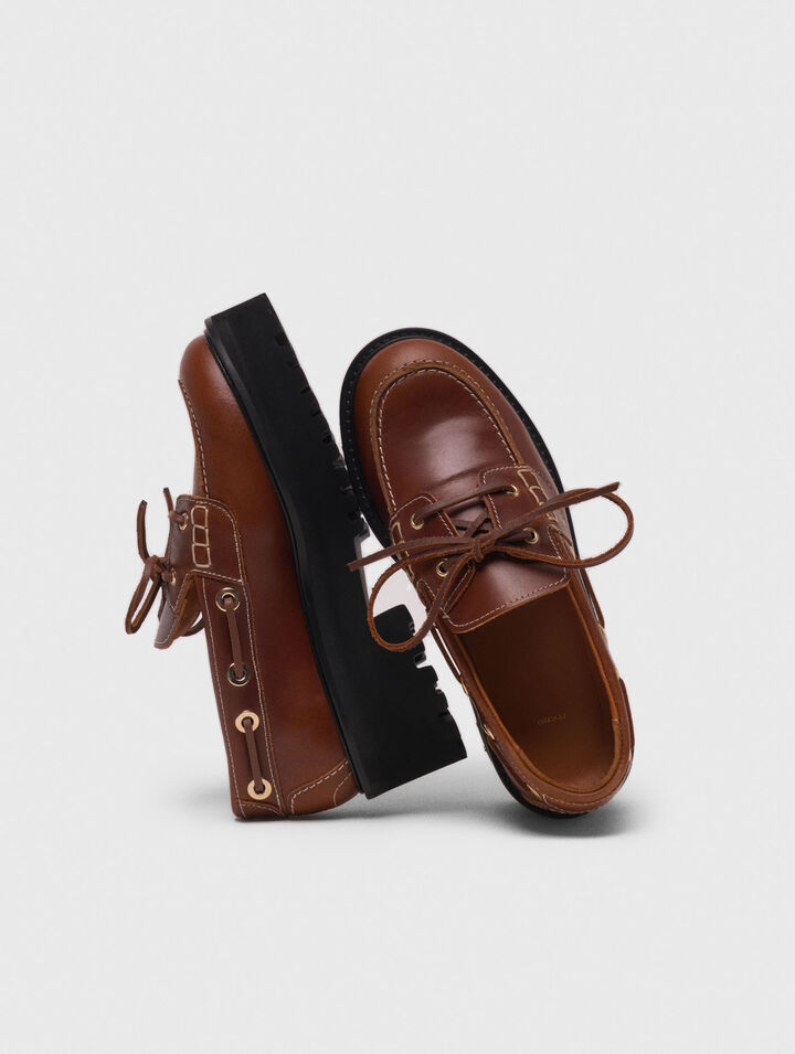 Boat shoes with chunky sole