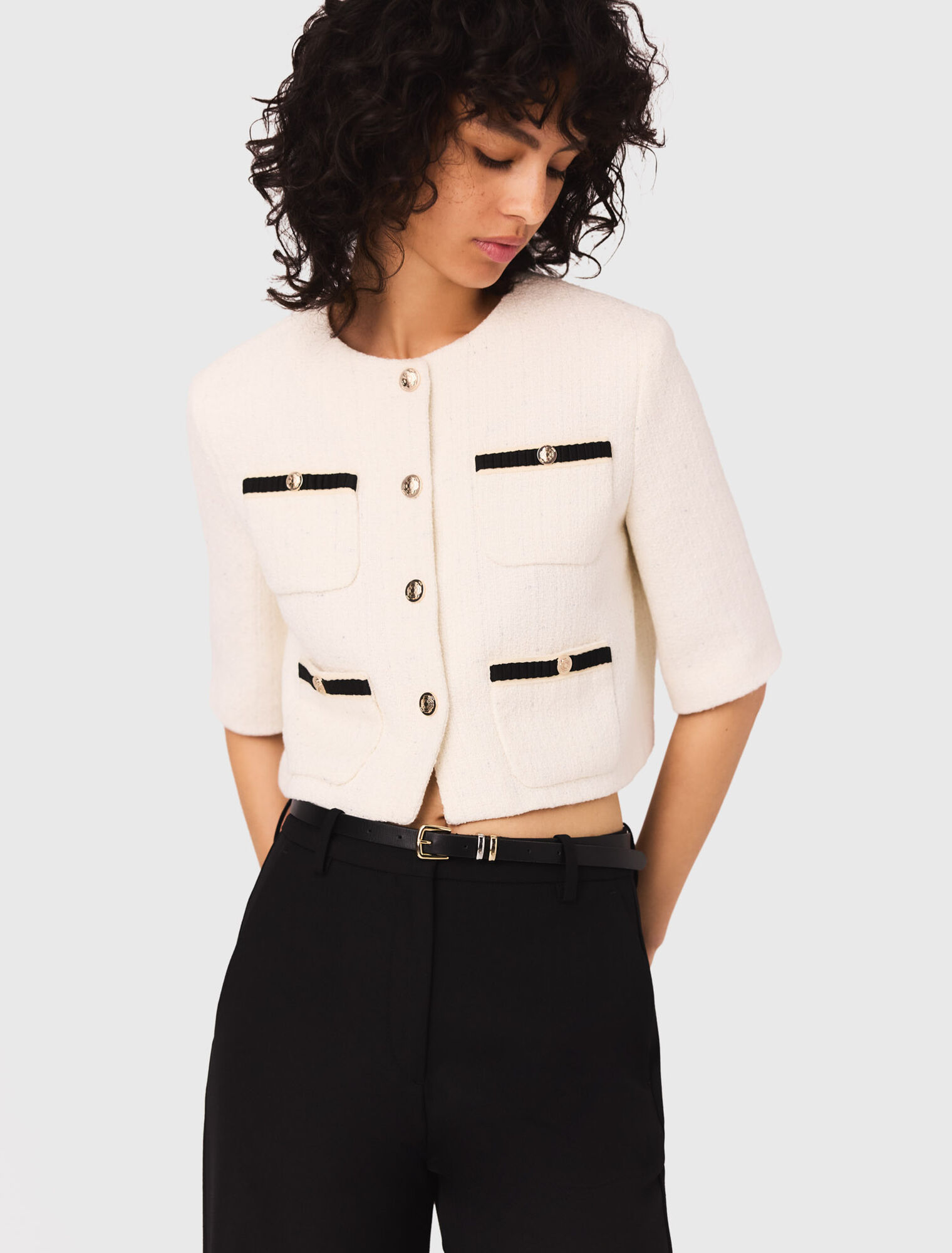 Short tweed jacket