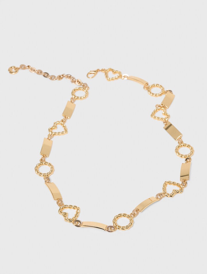 Twisted gold chain belt