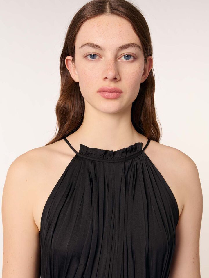 Pleated trouser suit