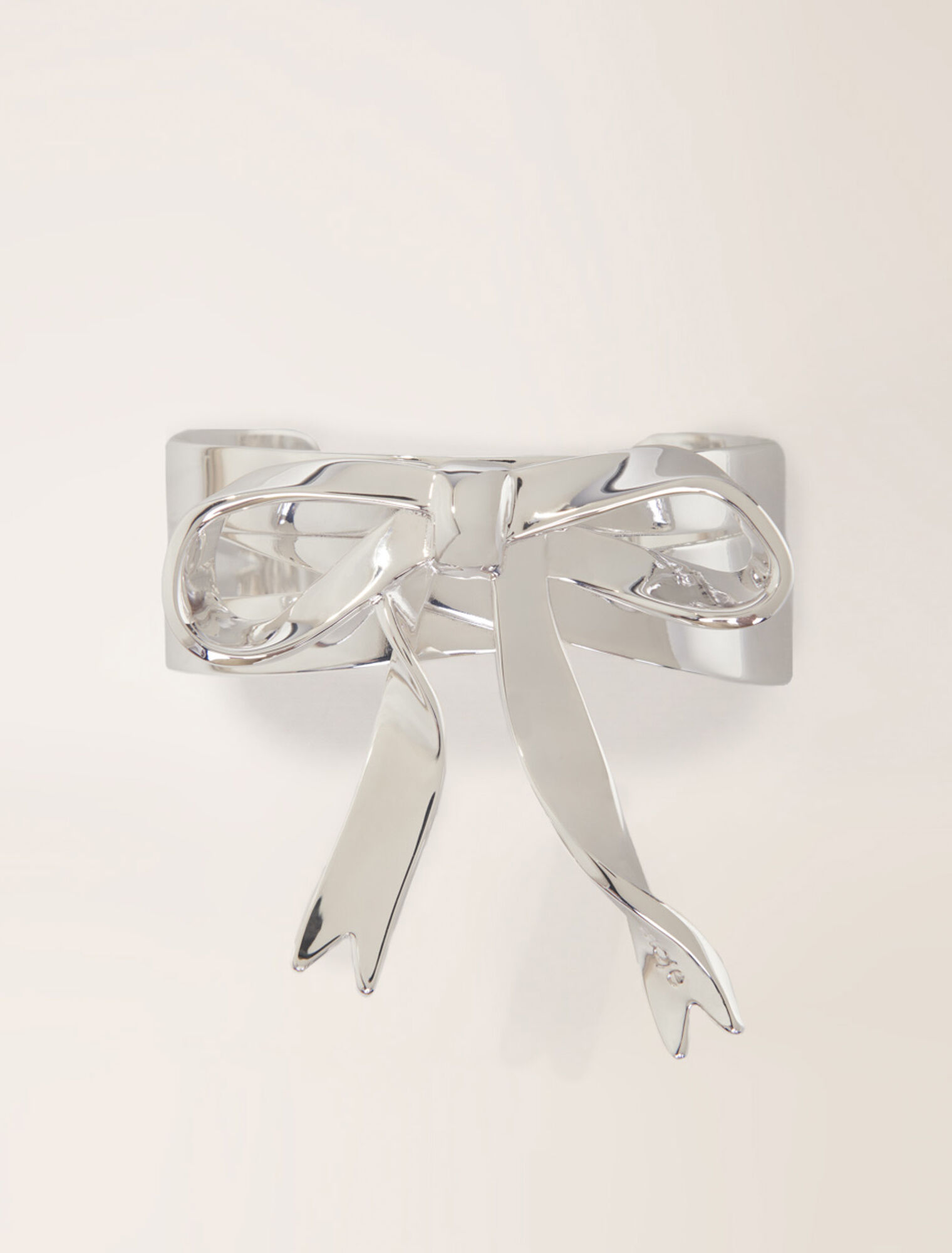 Silver bow cuff