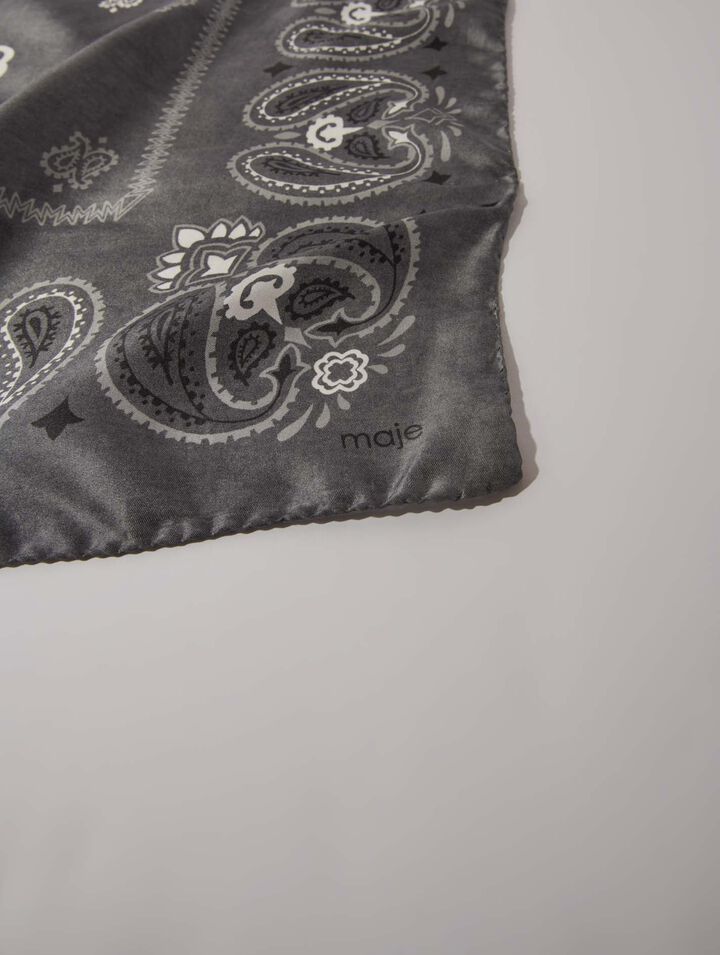 Silk paisley print bandana