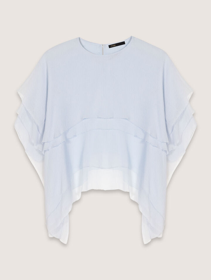 Ruffled chiffon top