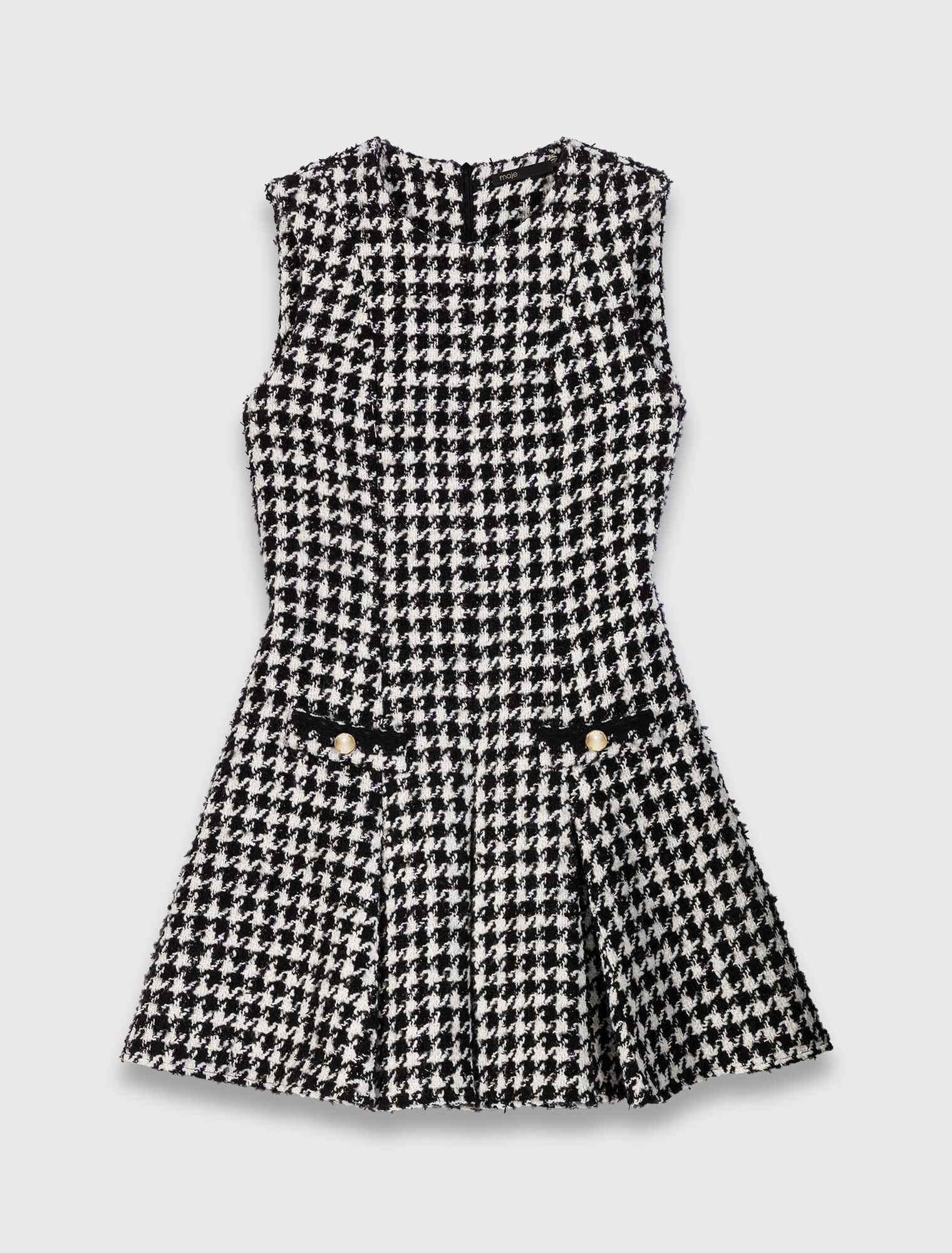 Flared tweed dress