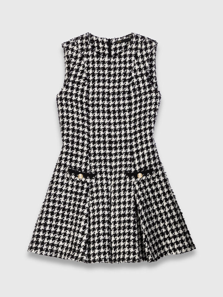 Flared tweed dress