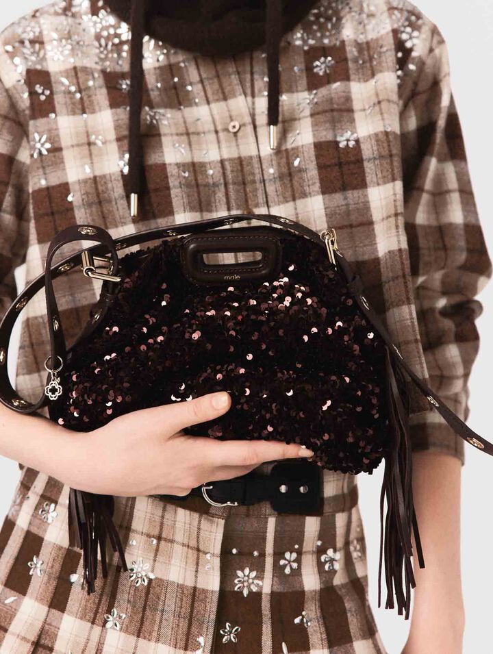 Rhinestone checked shirt