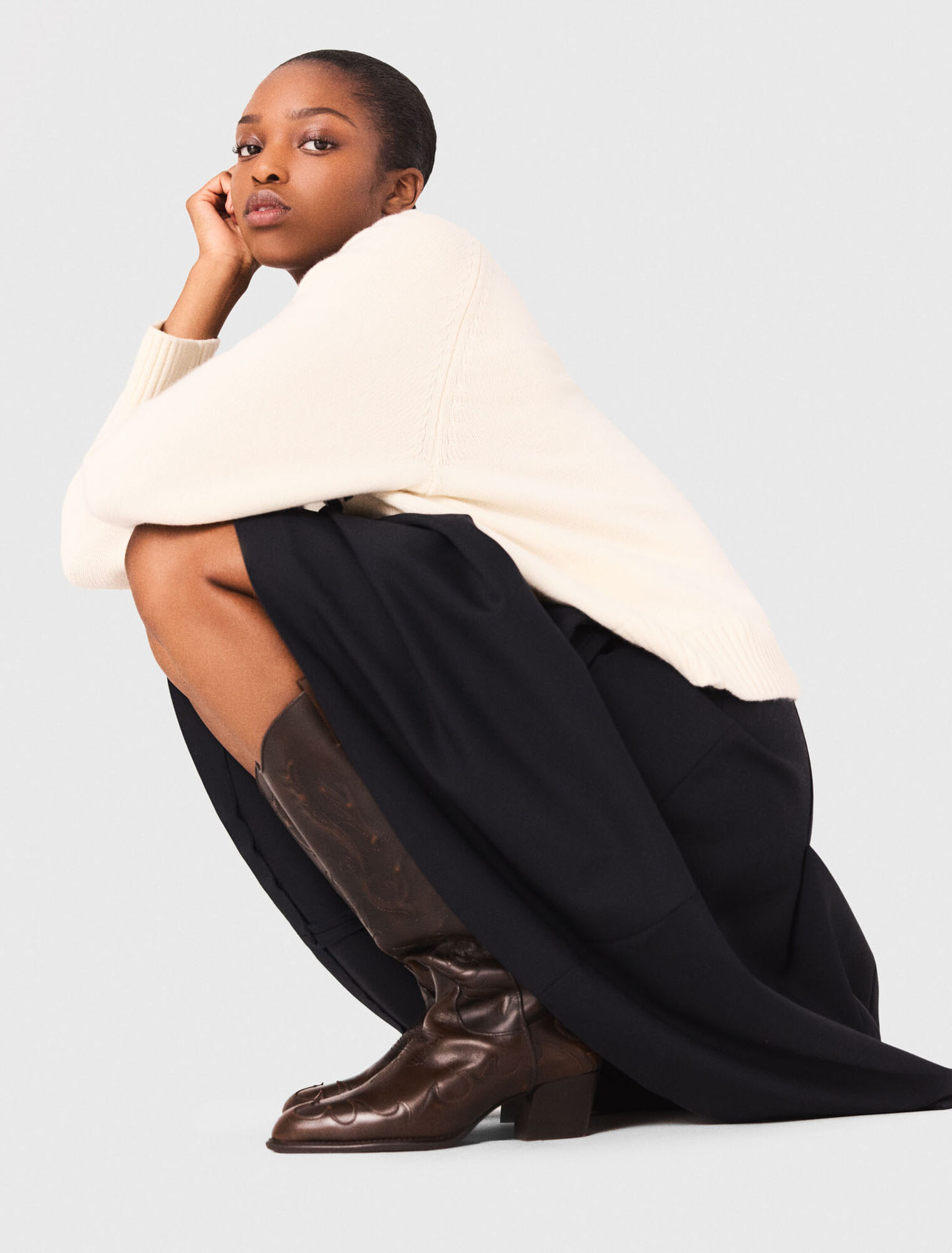 Leather cowboy boots
