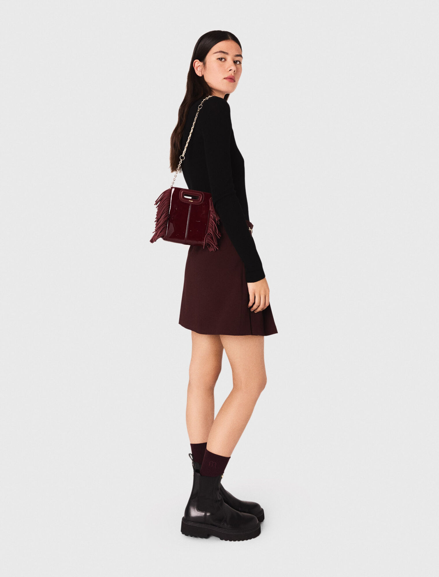 Short pleated skirt