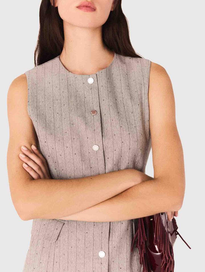 Short rhinestone suit dress
