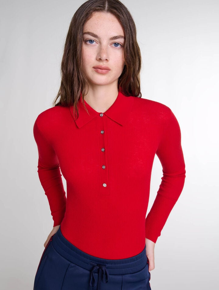 Wool and silk bodysuit