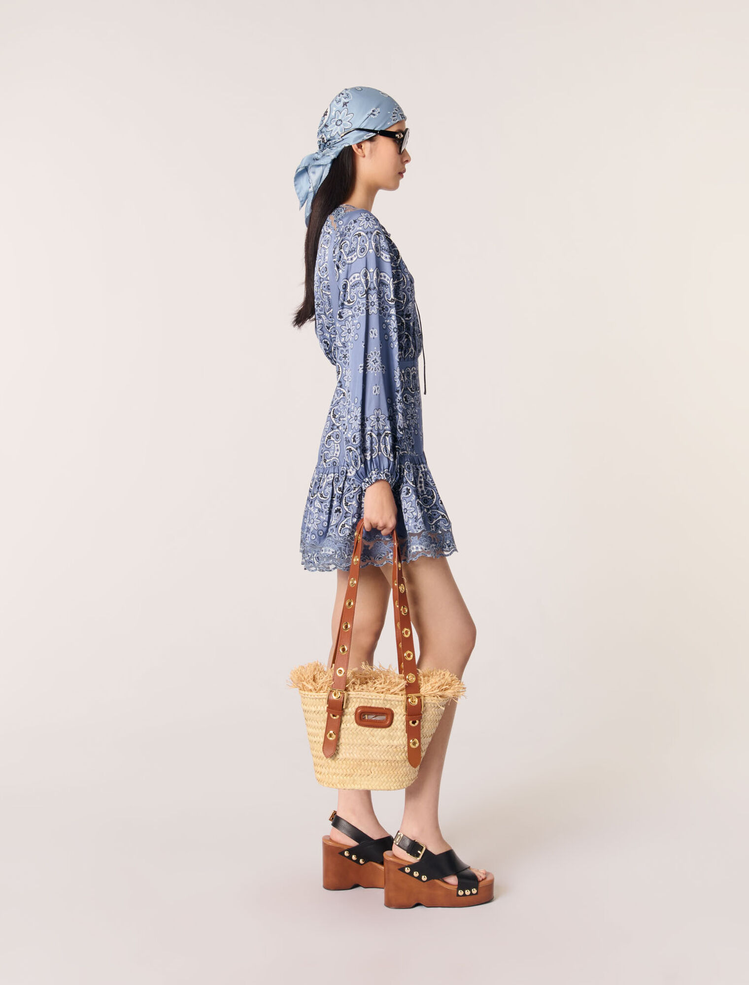 Short patterned floaty dress
