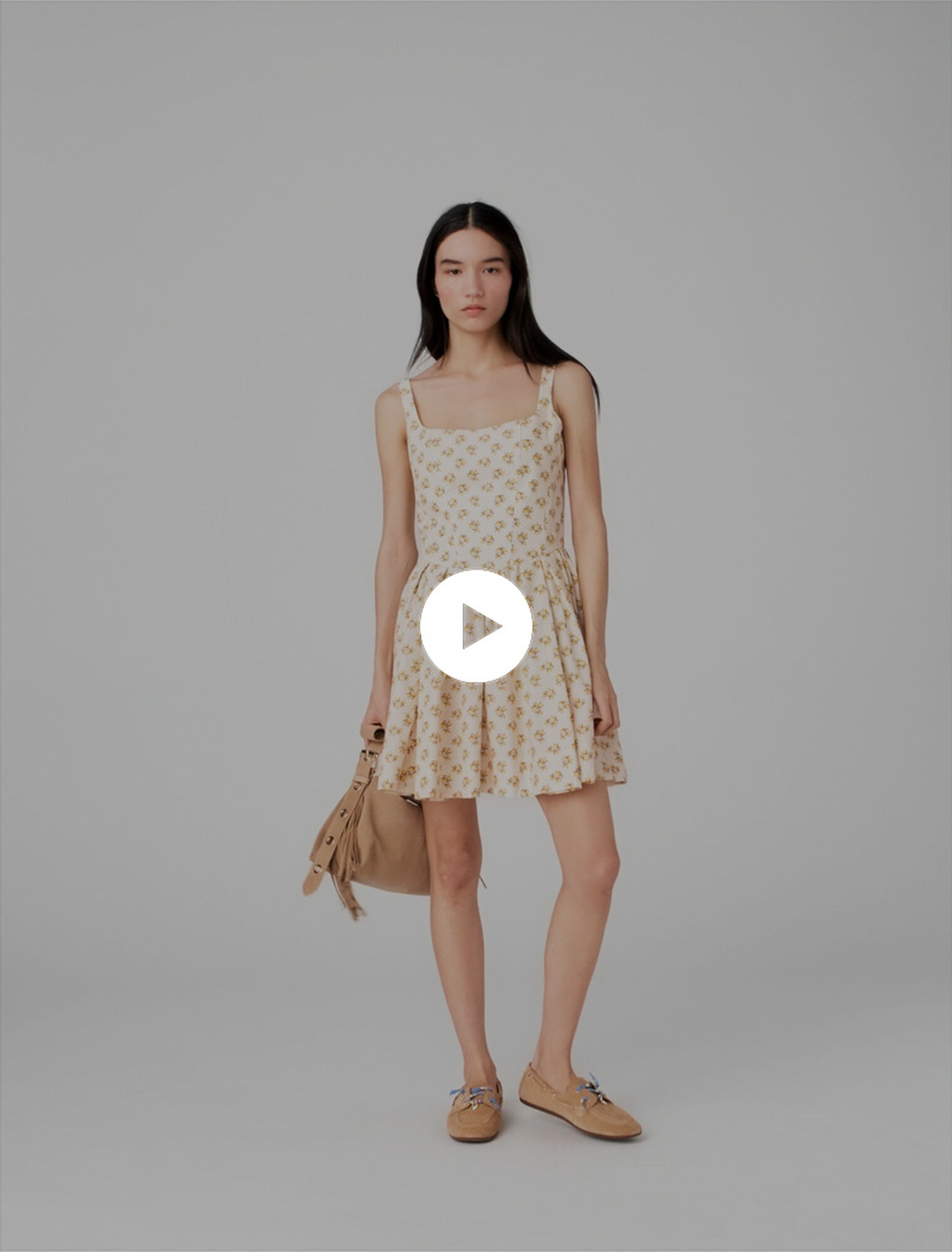 Short flared patterned dress