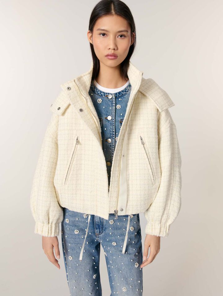 Tweed down jacket