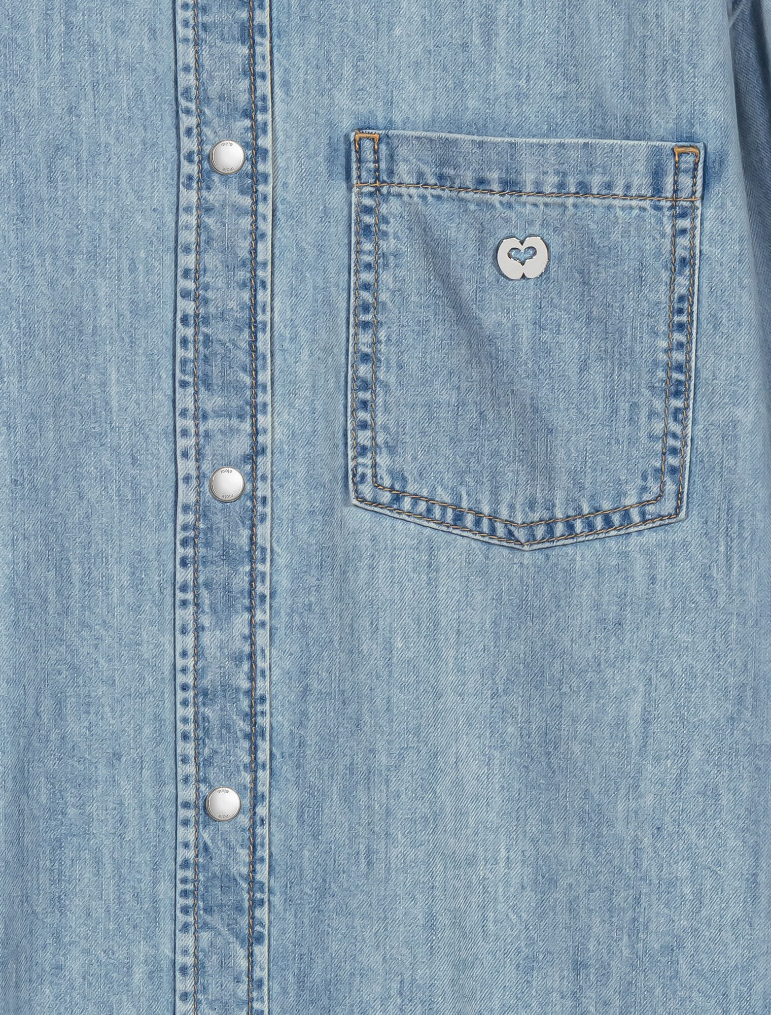 Denim shirt with logo