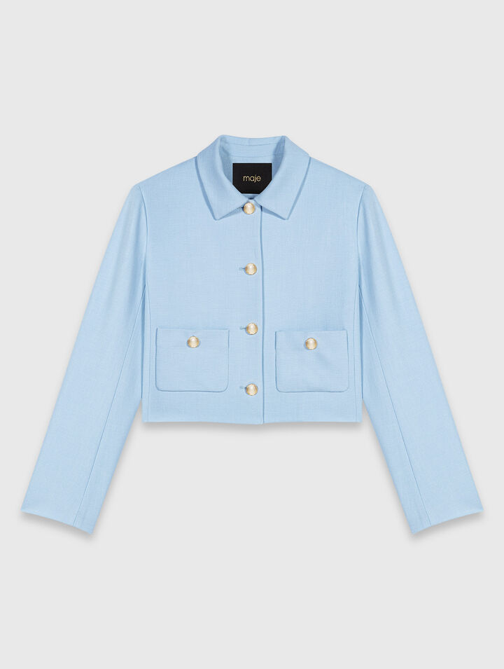 Short single-breasted jacket