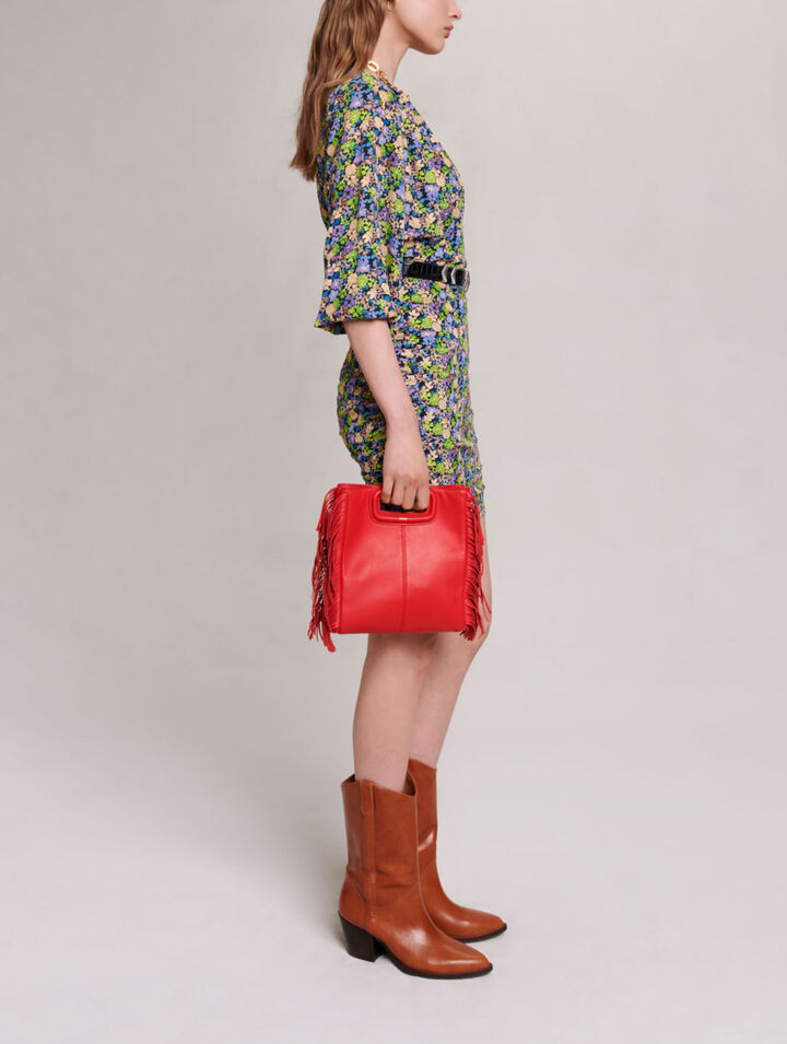 Short dress with floral print