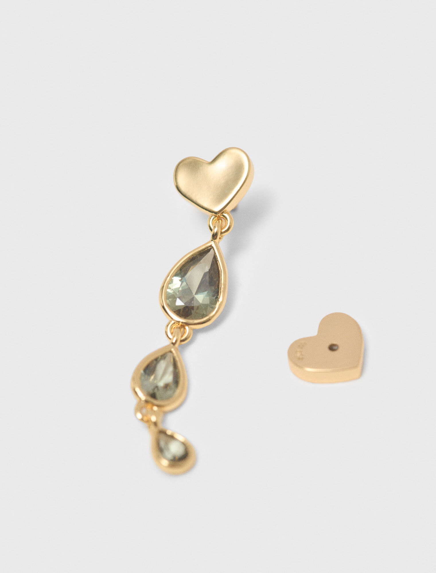Heart stud earrings