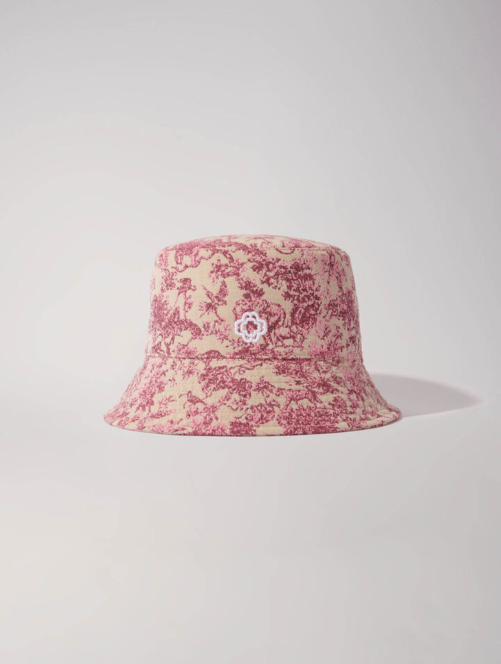 Patterned cotton bucket hat