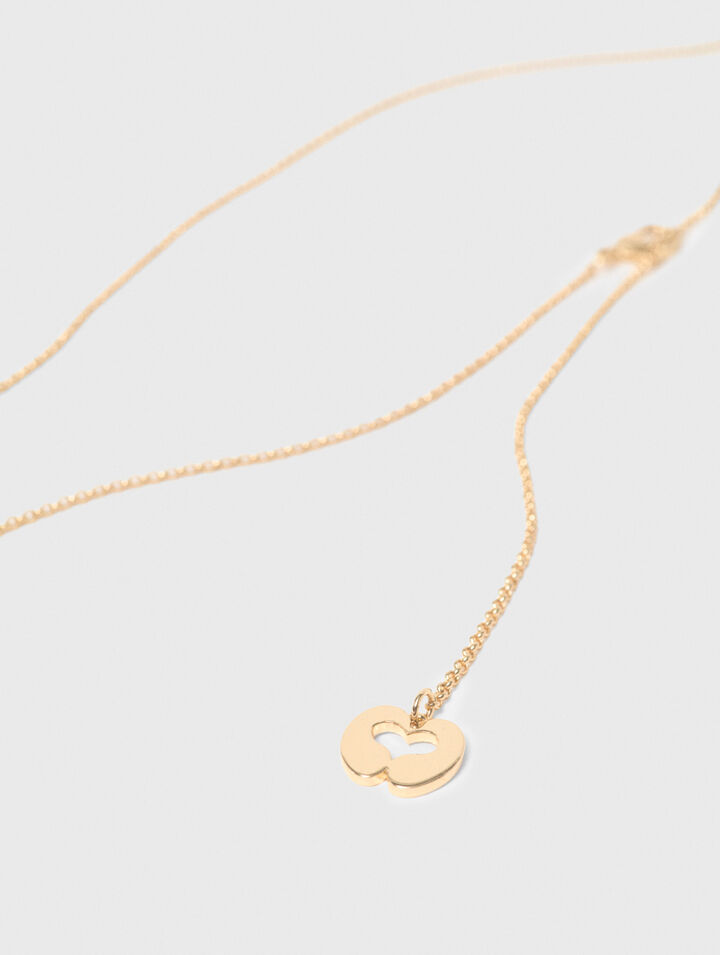 Goldtone necklace with ring details