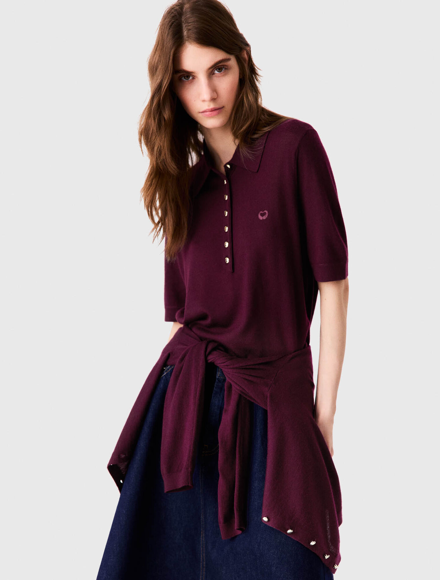 Polo collar jumper