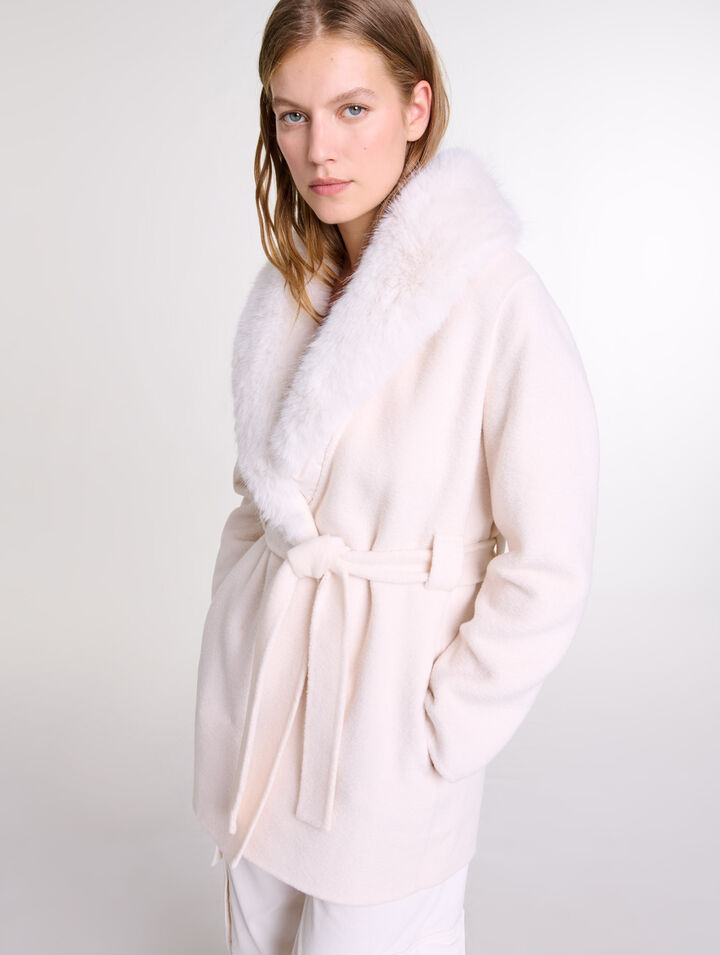 Belted short coat