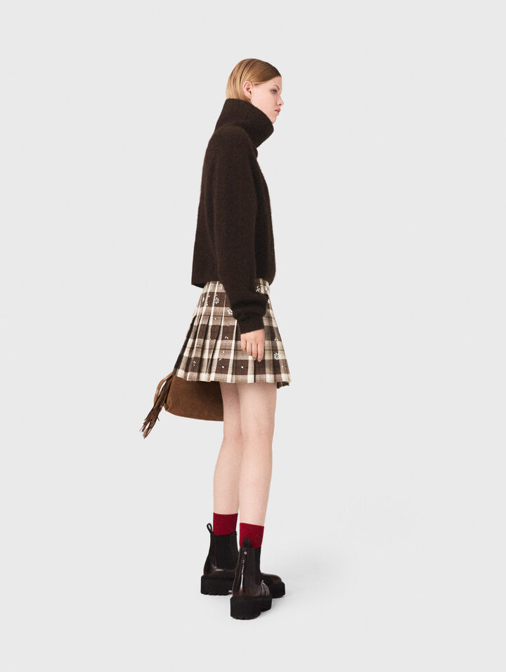 Yak blend roll-neck jumper