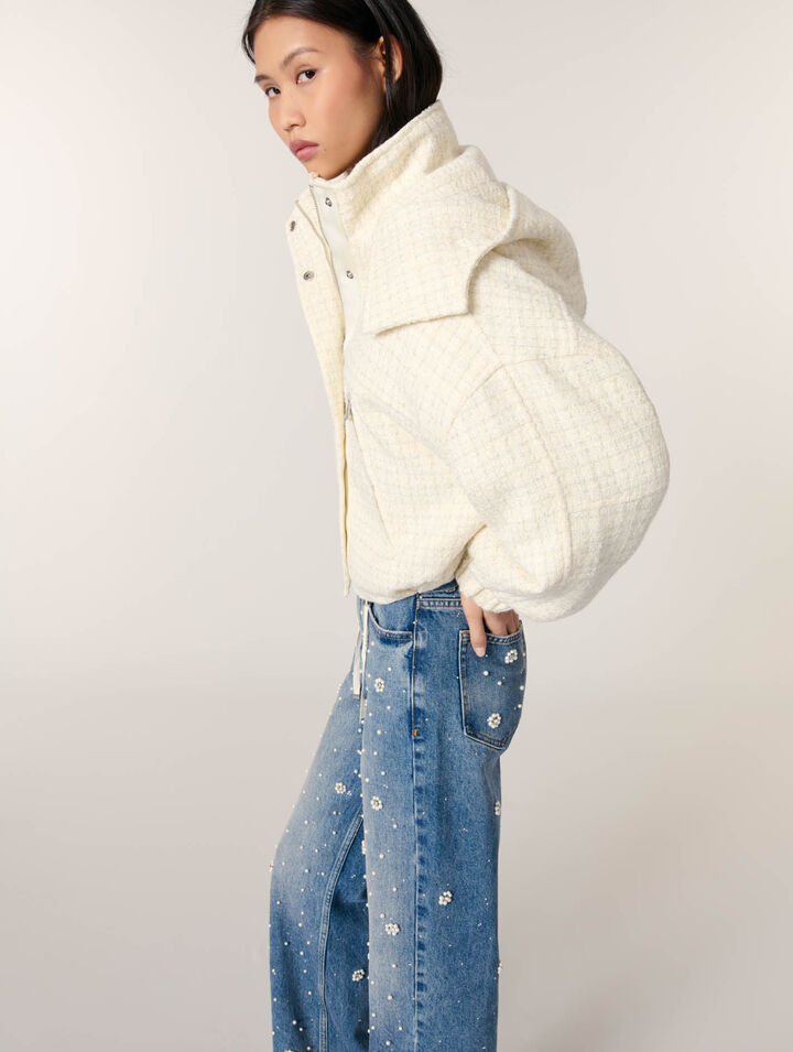 Tweed down jacket