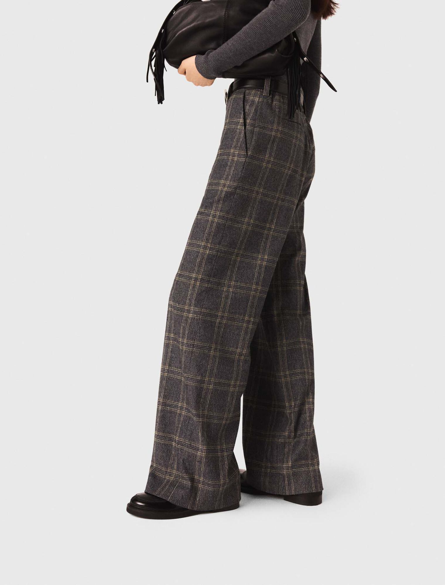 Checked suit trousers