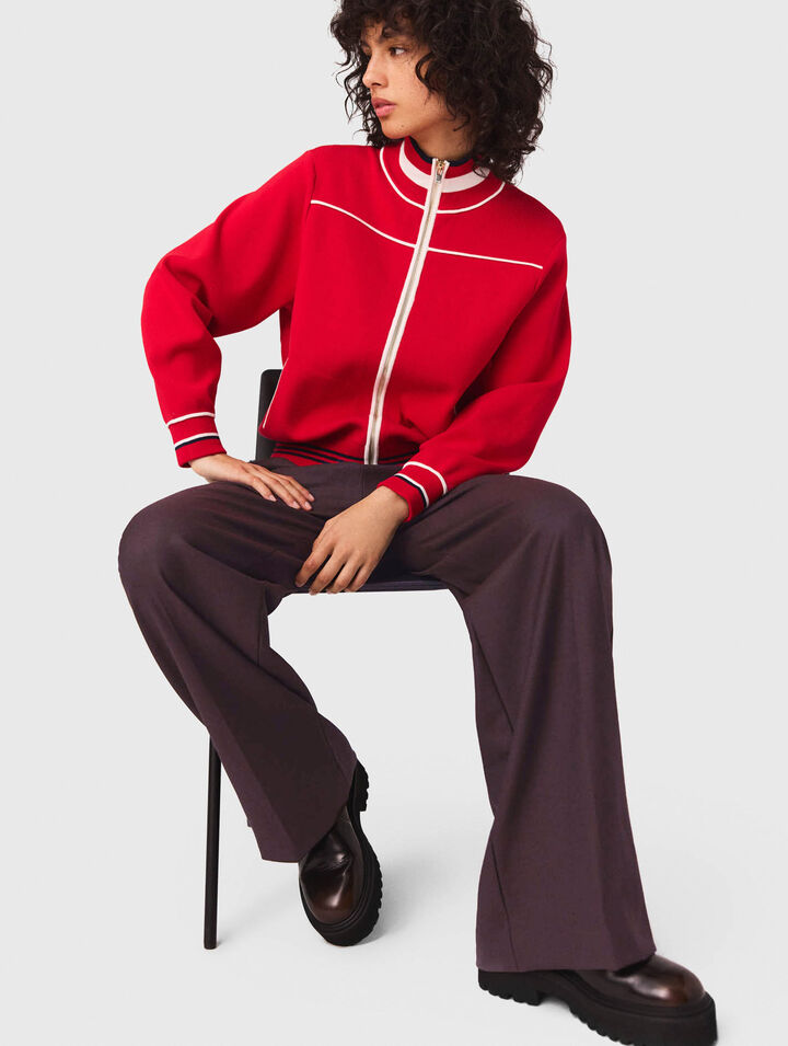 Wide-leg suit trousers
