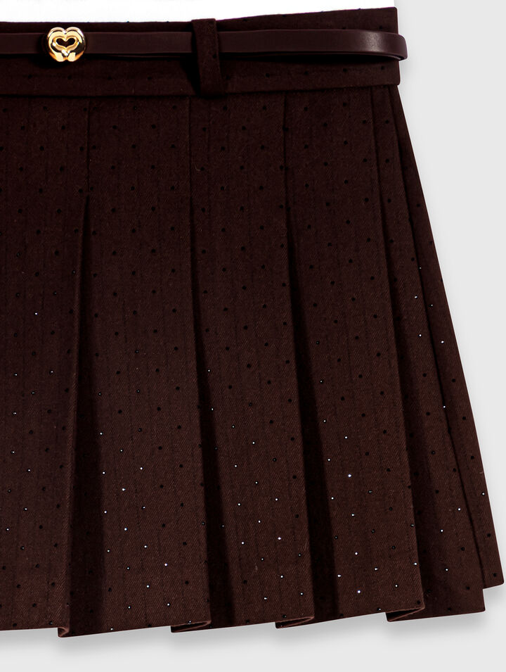 Rhinestone tailored skort