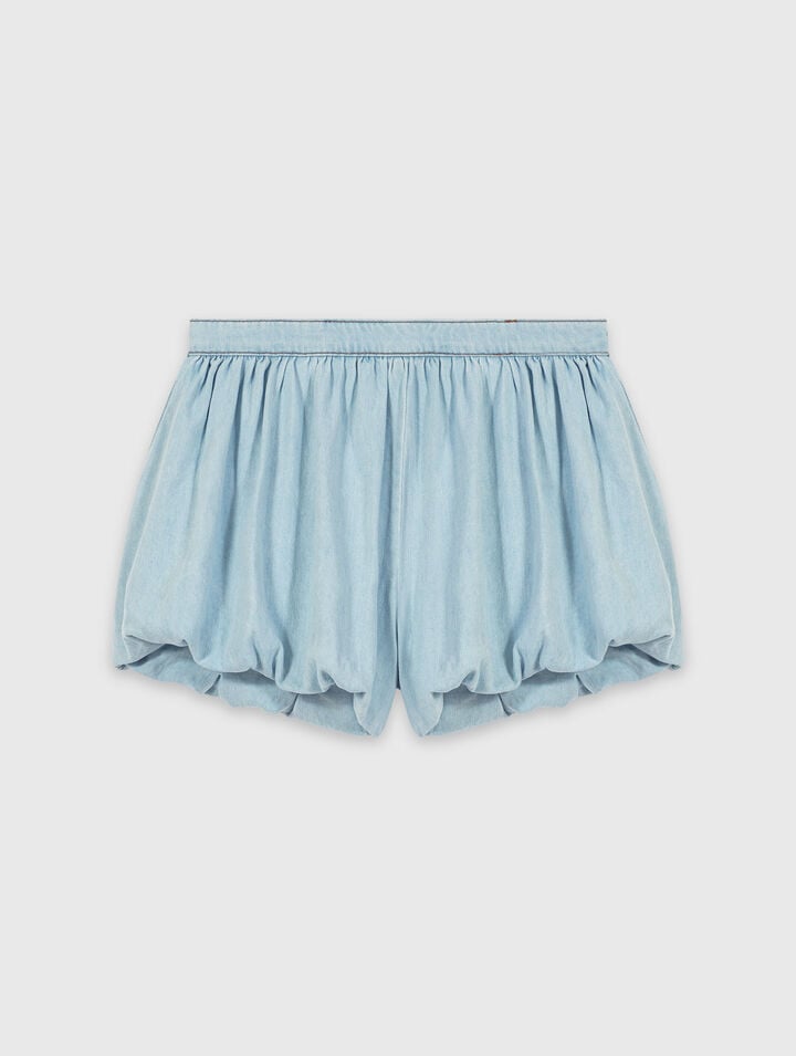 Chambray balloon skort