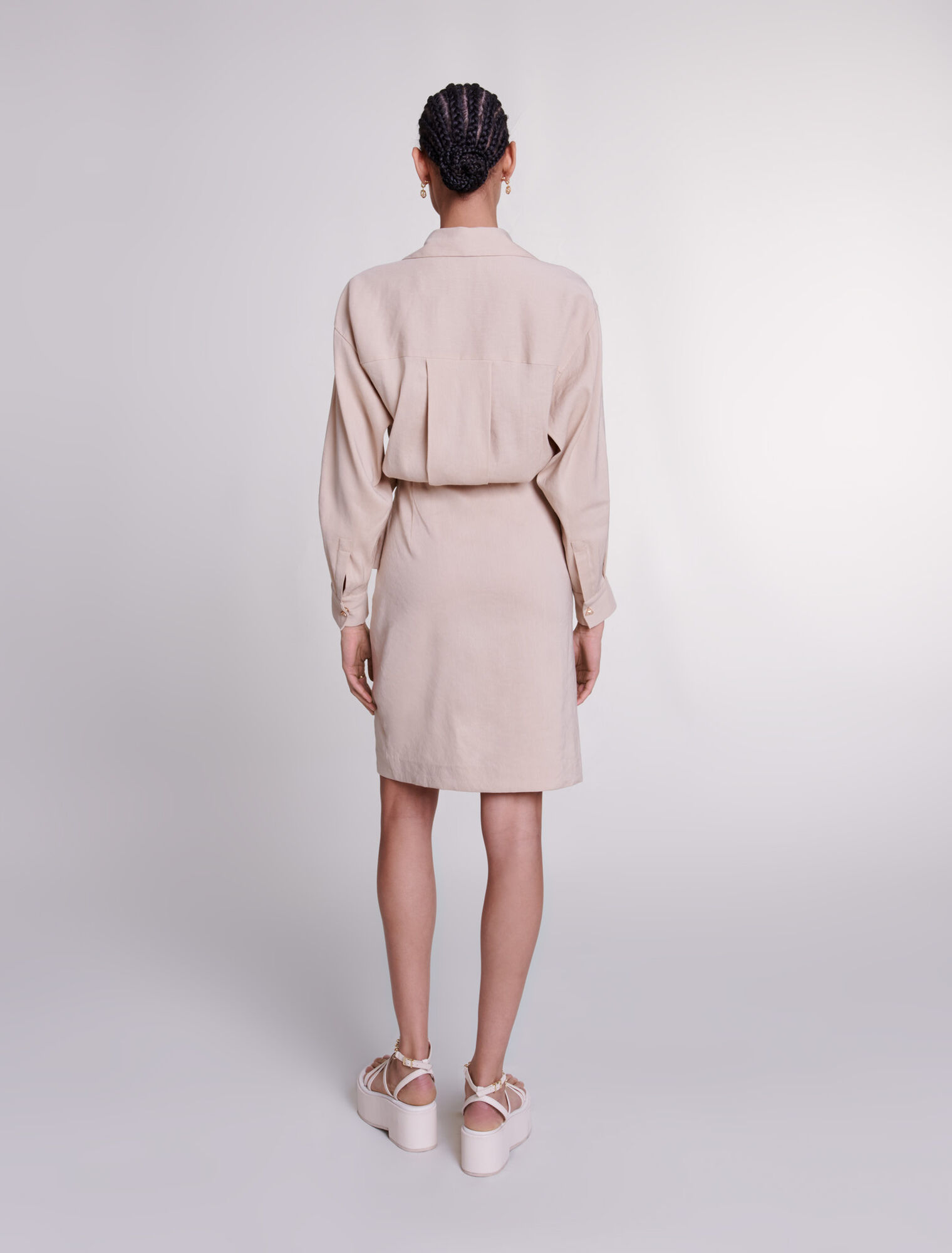 Linen midi dress